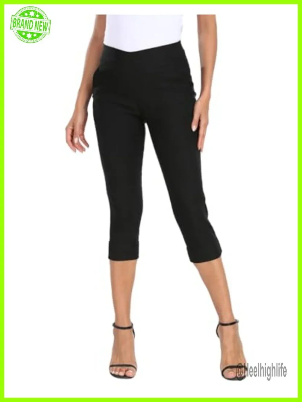 Women's Stretch Pull On Capri Pants 19